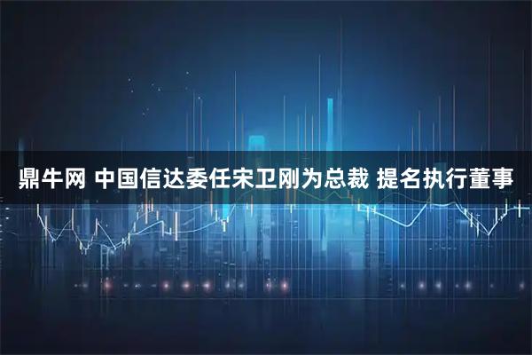 鼎牛网 中国信达委任宋卫刚为总裁 提名执行董事
